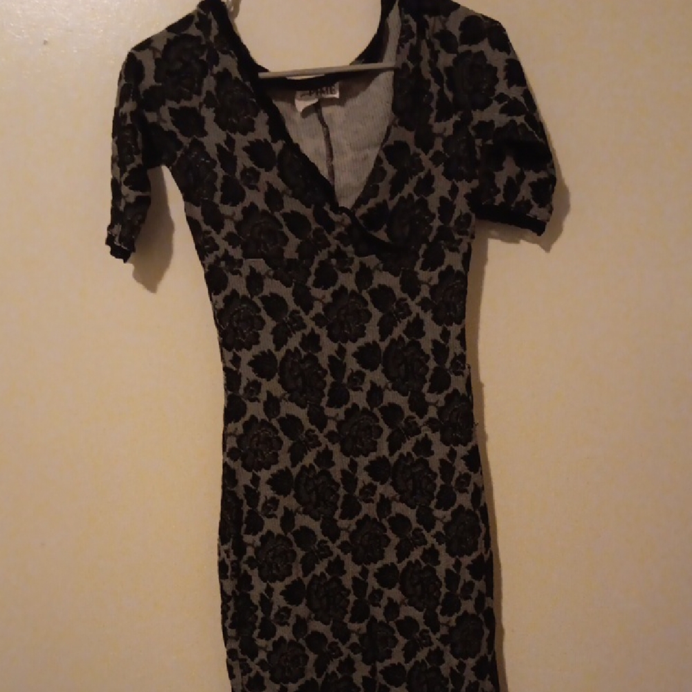 Elegant Black Floral Dress